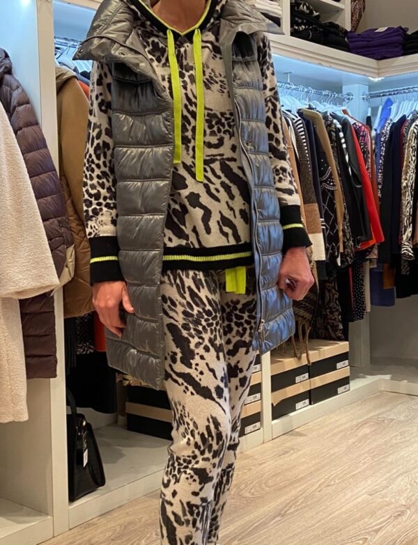 Sweat-shirt à capuche imprimé animal 