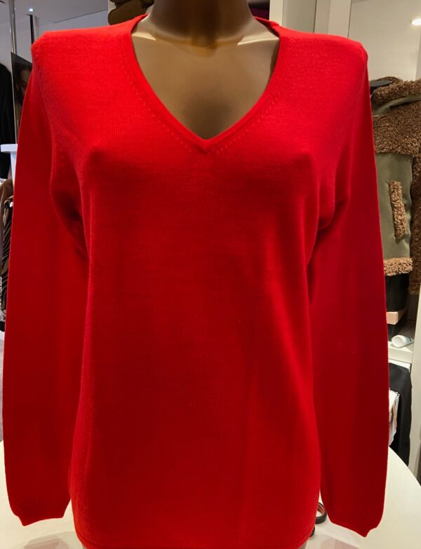 Pull long rouge gris bleu marine 