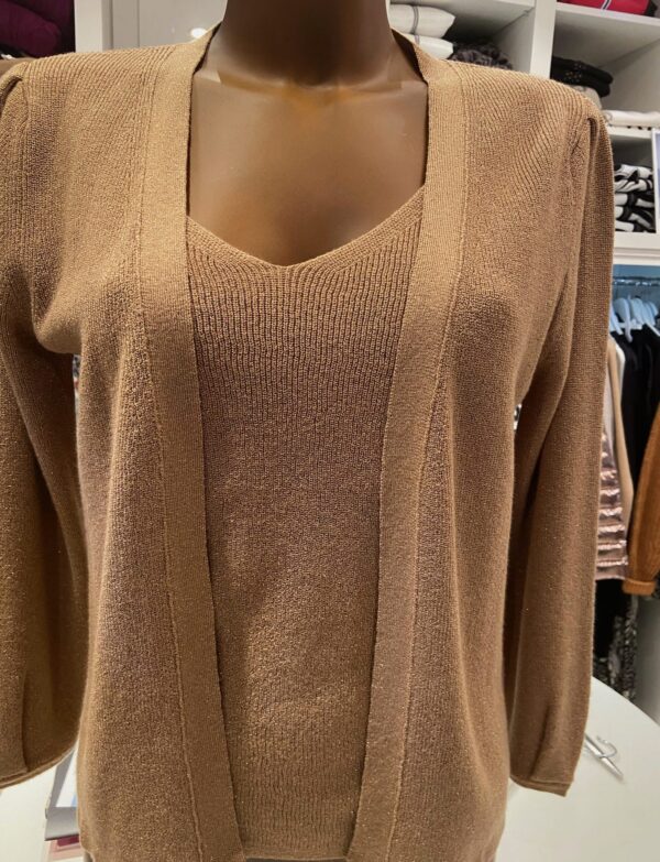 Twinset maille dorée 