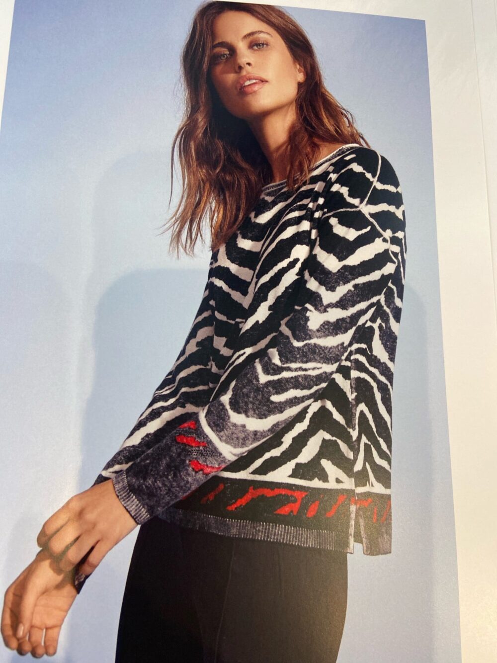 Pull rayé noir blanc 