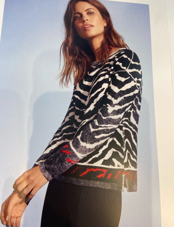 Pull rayé noir blanc 