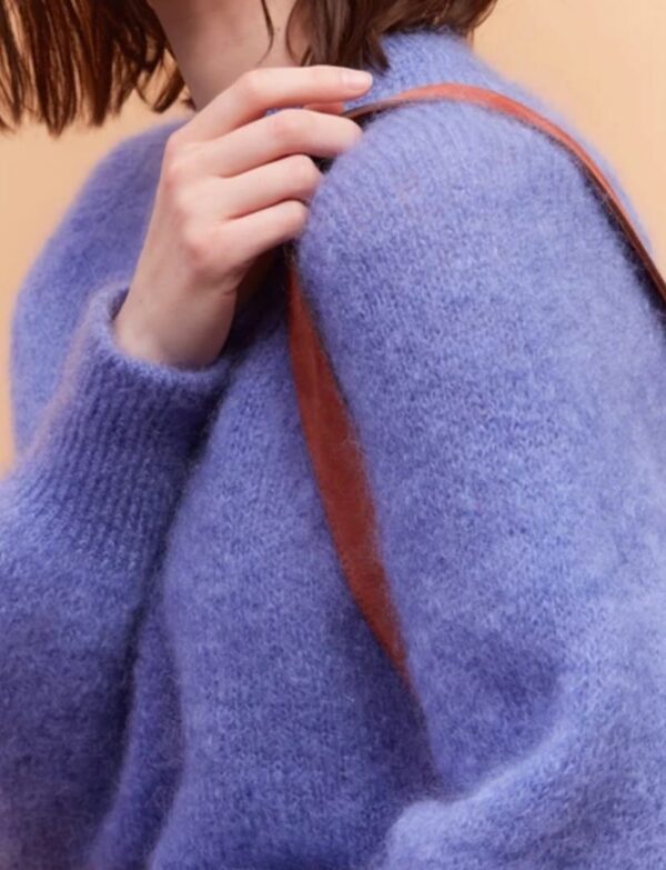 Pull mohair bleu ciel