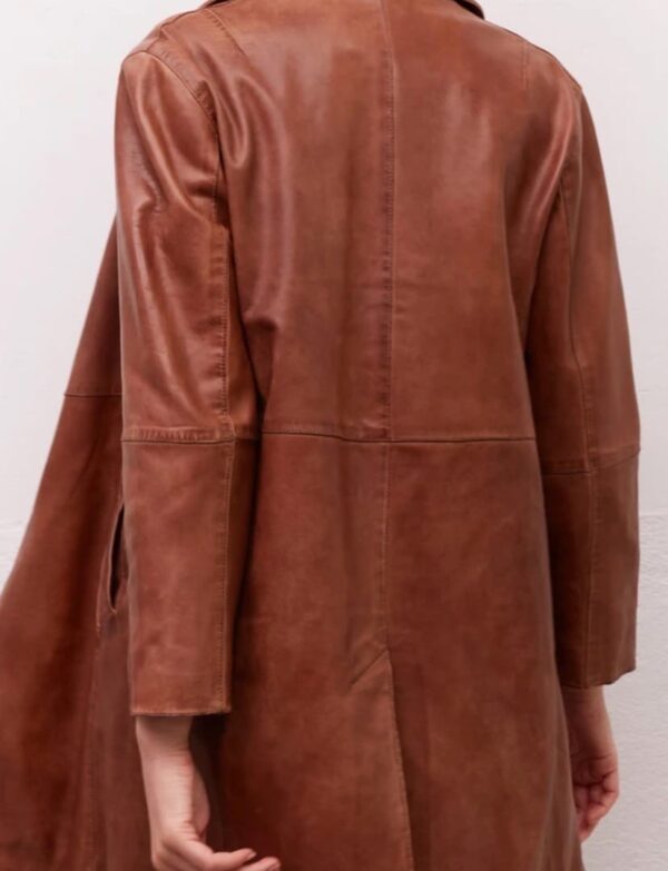 Manteau trois quart cuir