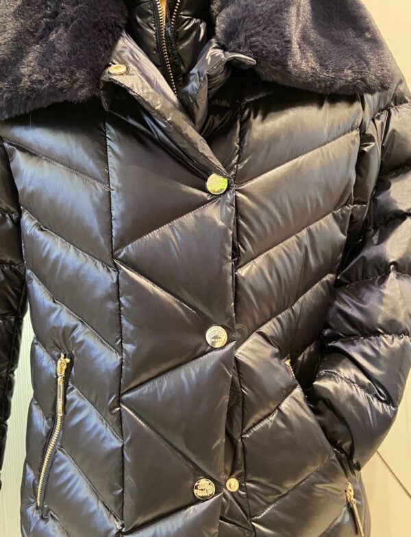 Blouson bleu marine col amovible