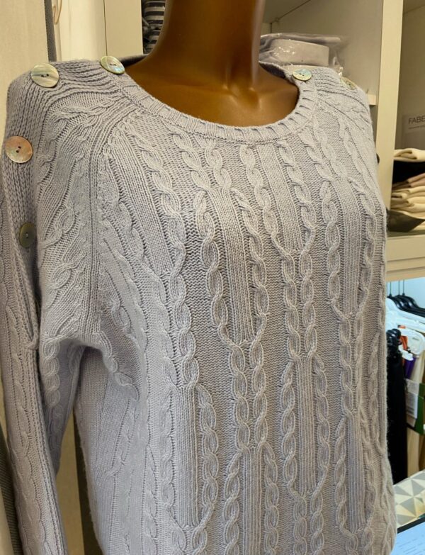 Pull laine viscose cachemire bleu ciel