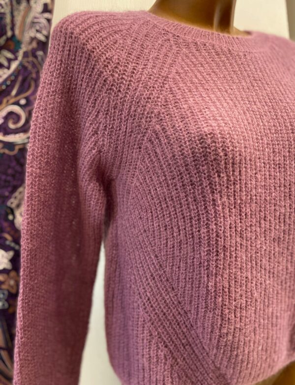 Pull violet clair acrylique mohair alpaga