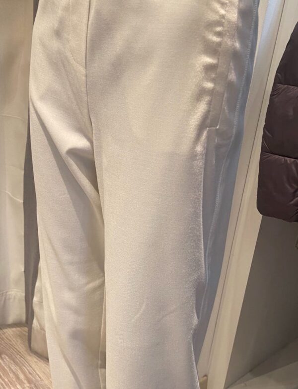 Pantalon ivoire viscose laine elastane
