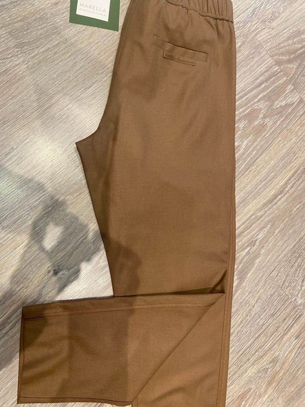 Pantalon camel viscose laine elastane