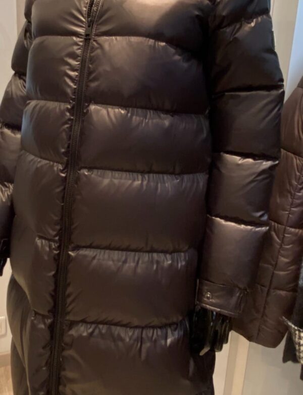 Doudoune noire longue duvet 