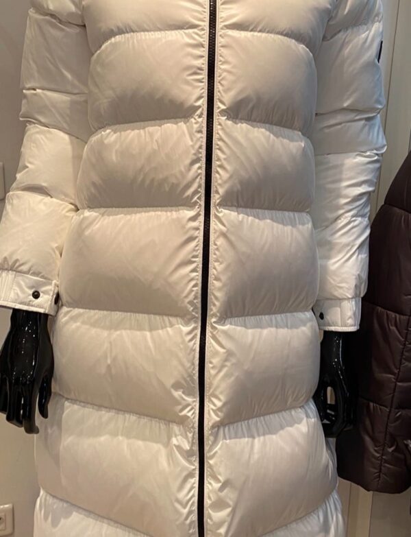 Doudoune blanche longue duvet